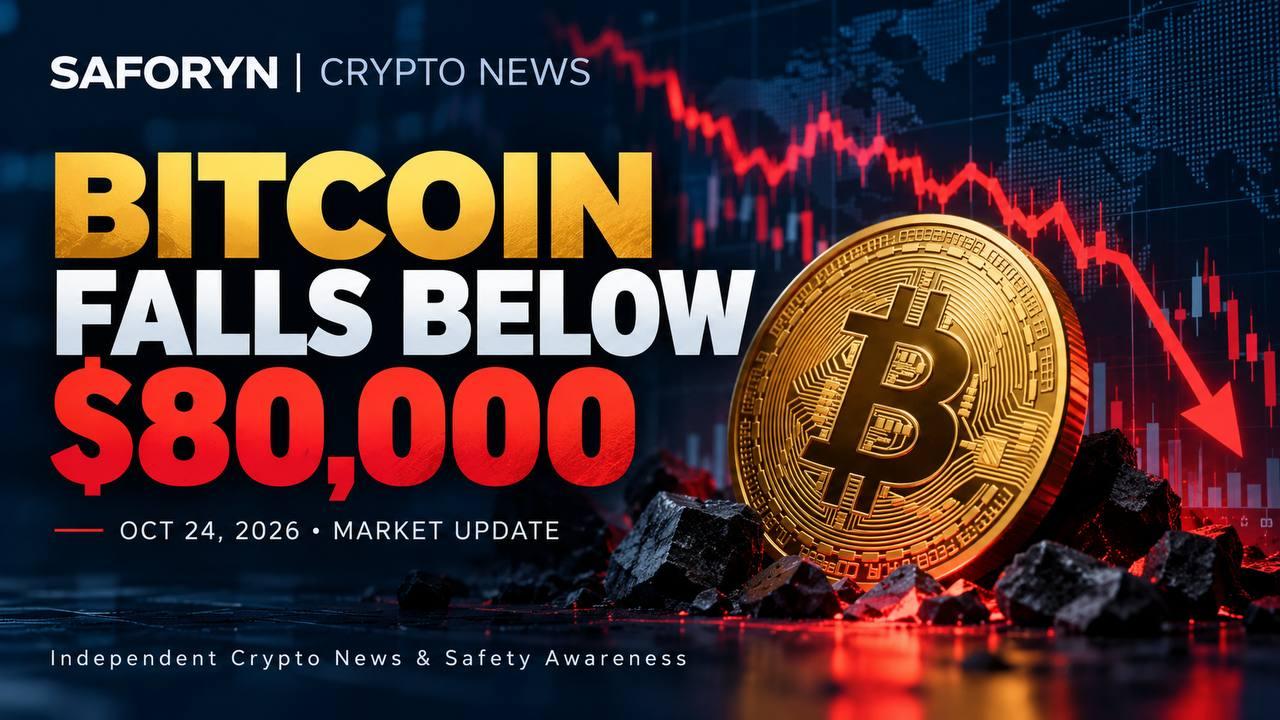 Bitcoin Falls Below $80,000 as Crypto Markets Face Renewed Pressure